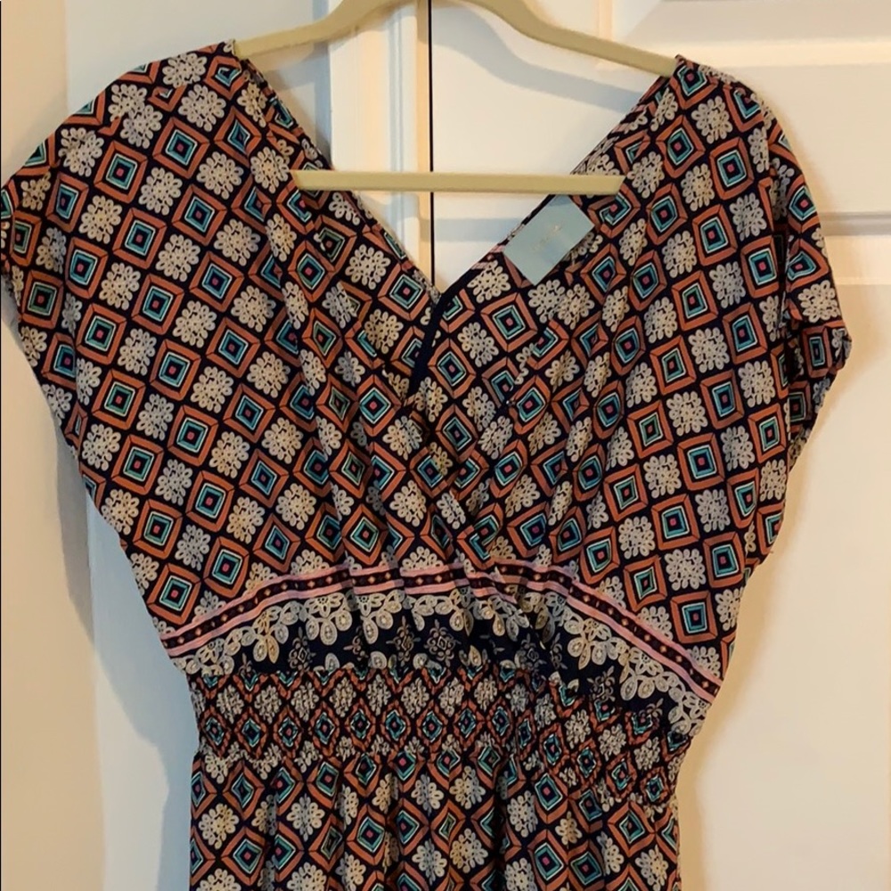 Skies Are Blue size L print maxi dress